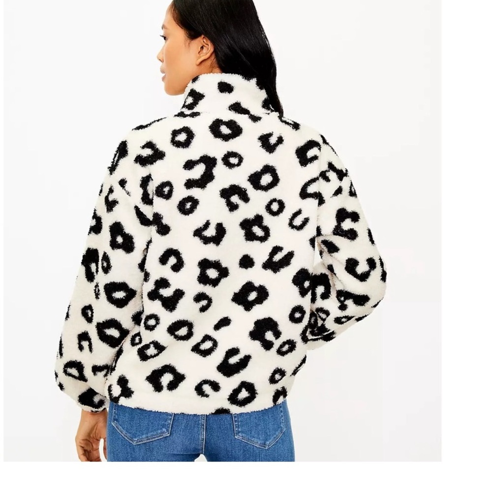 LOFT Women’s Fleece Sherpa pullover medium NWT - Picture 4 of 10
